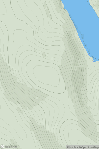 Thumbnail image for Muckle Knowe [The River Tweed to the English Border] [NT104215] showing contour plot for surrounding peak